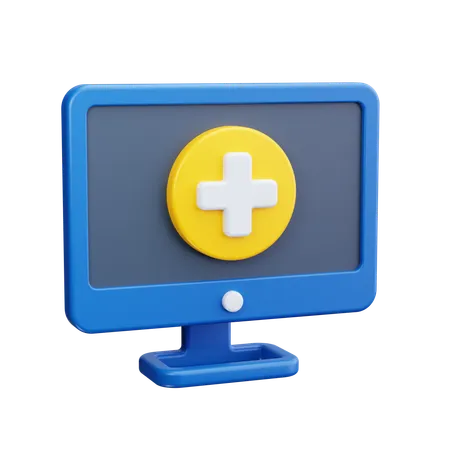 オンライン医療  3D Icon