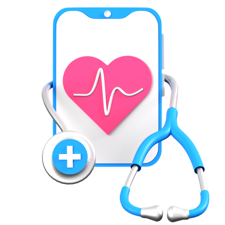 Online-Medizin-App  3D Icon