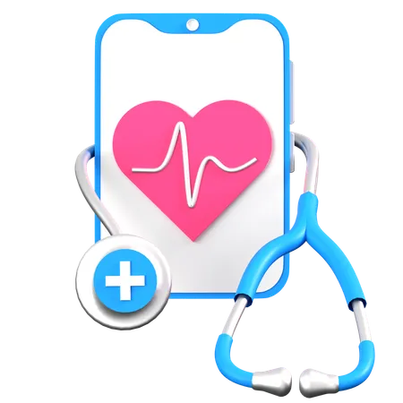 Online-Medizin-App  3D Icon