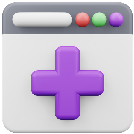 Online Medizin  3D Icon