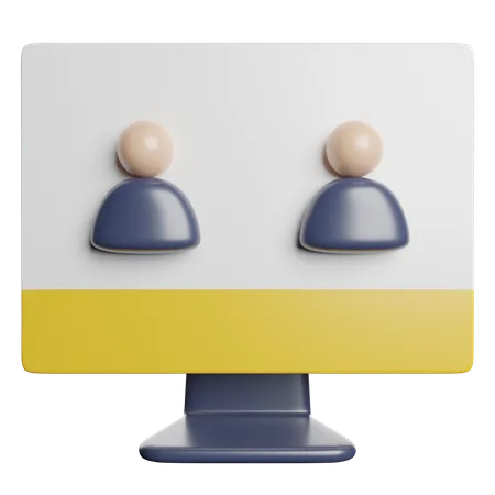 Online Meeting Conference 3D Icon