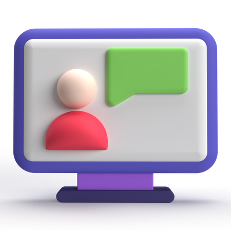 Online-Meeting  3D Icon