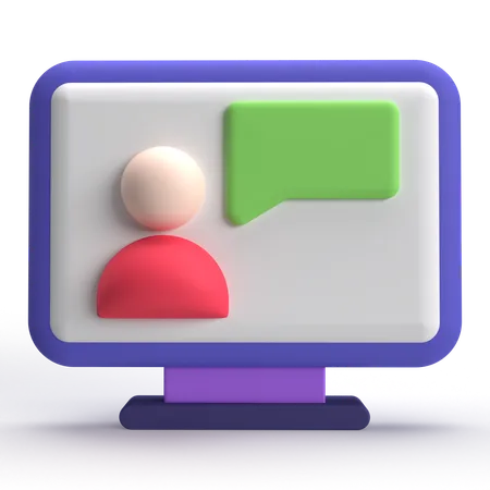 Online-Meeting  3D Icon