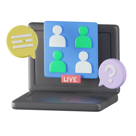 Online Meeting  3D Icon