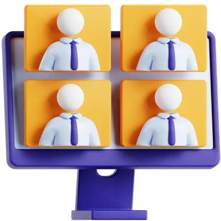 Online Meeting  3D Icon