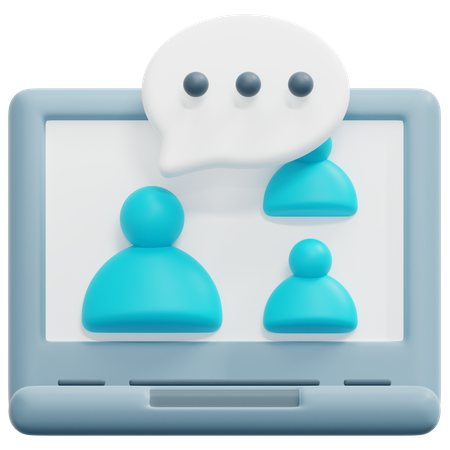 Online Meeting  3D Icon