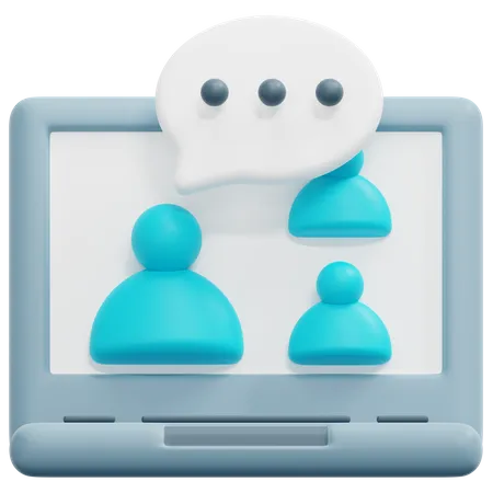 Online Meeting  3D Icon