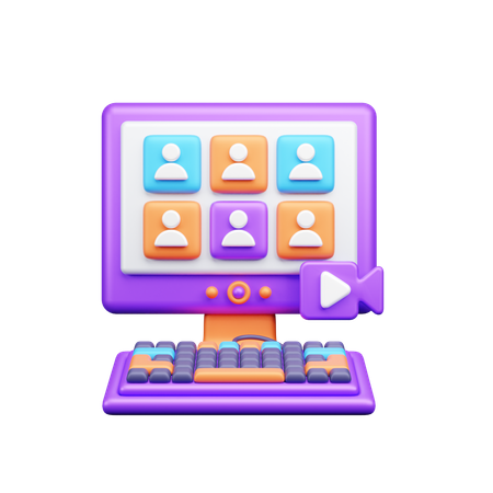 Online meeting  3D Icon