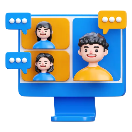 Online Meeting  3D Icon