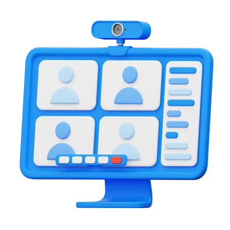 Online Meeting  3D Icon