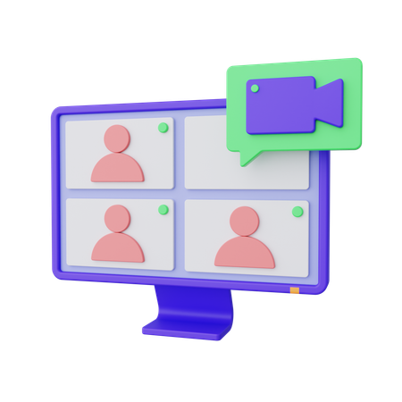 Online Meeting  3D Icon