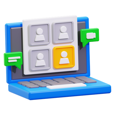 Online Meeting  3D Icon