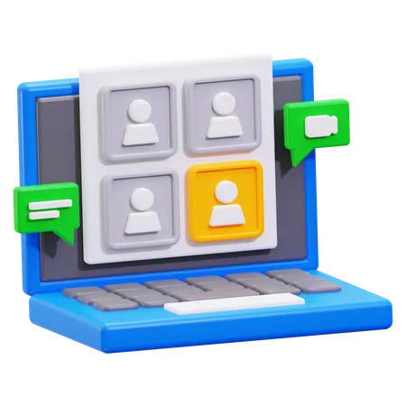 Online Meeting  3D Icon