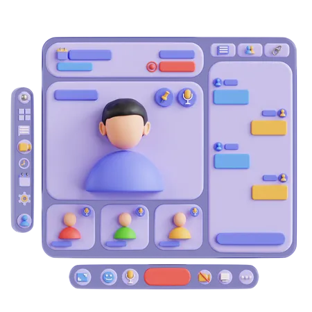 Online Meeting  3D Icon