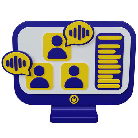 Online Meeting  3D Icon
