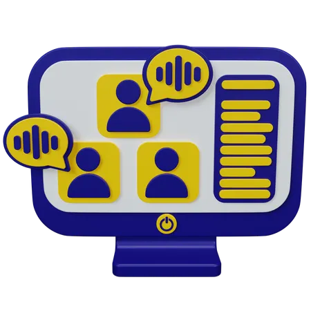 Online Meeting  3D Icon