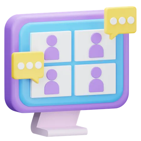 Online Meeting  3D Icon