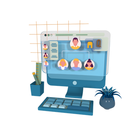 Online Meeting  3D Icon