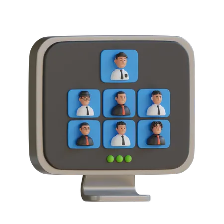 Online Meeting 3D Icon