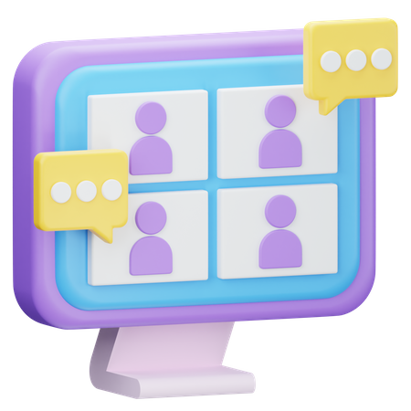 Online Meeting  3D Icon