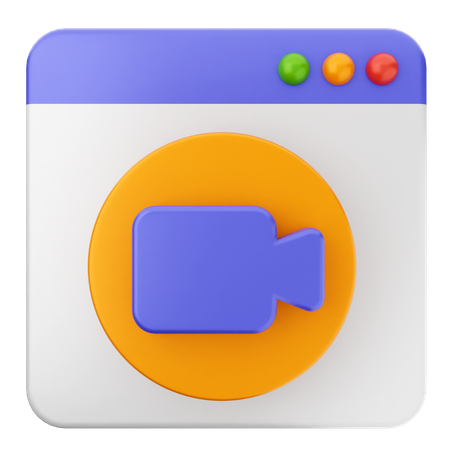 オンライン会議ウェブサイト  3D Icon