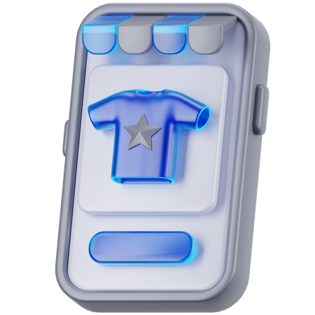 Online Mobile Shop  3D Icon