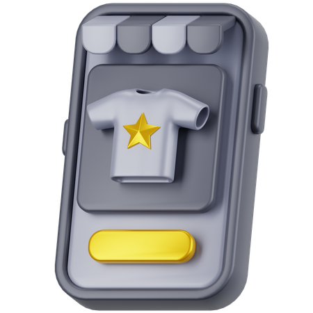 Online Mobile Shop  3D Icon