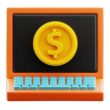 Online Money  3D Icon