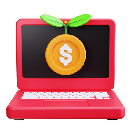 Online Money  3D Icon