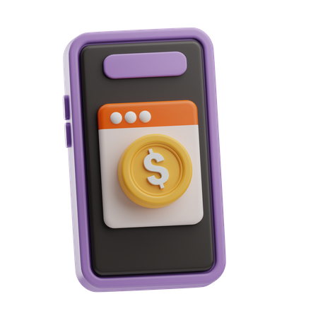 Online Money  3D Icon