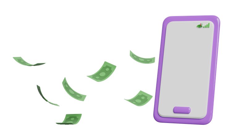 Online Money  3D Icon