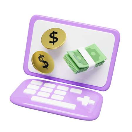 Online Money  3D Icon