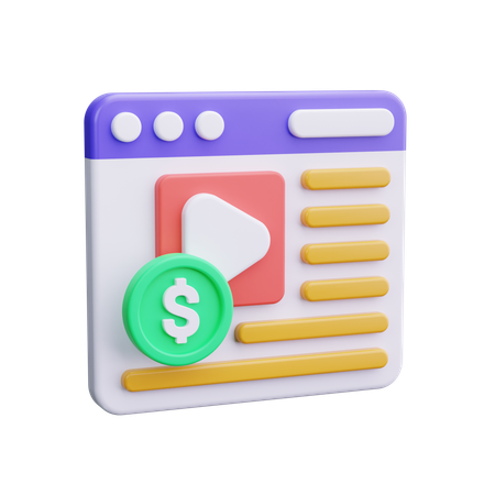 Online Money  3D Icon