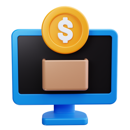 Online Money  3D Icon