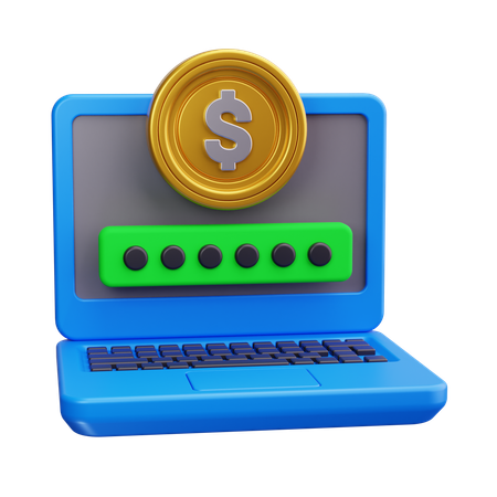 Online Money  3D Icon