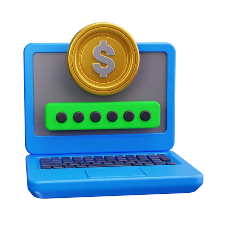 Online Money  3D Icon