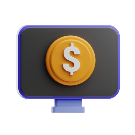 Online Money  3D Icon