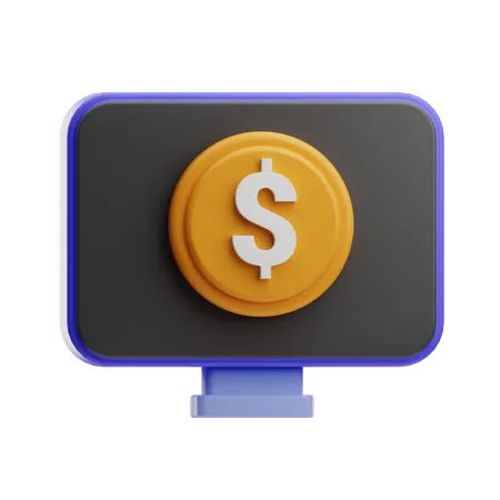 Online Money  3D Icon
