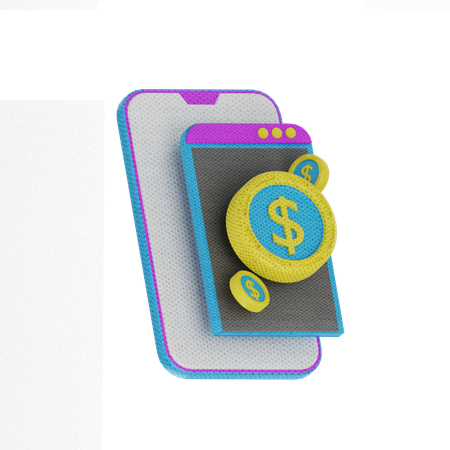 Online Money  3D Icon