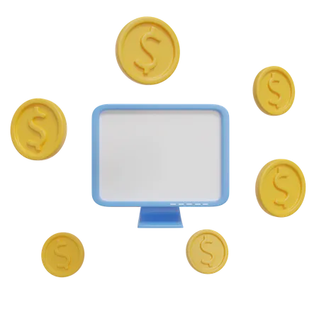 Online Money  3D Icon