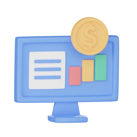 Online Money  3D Icon