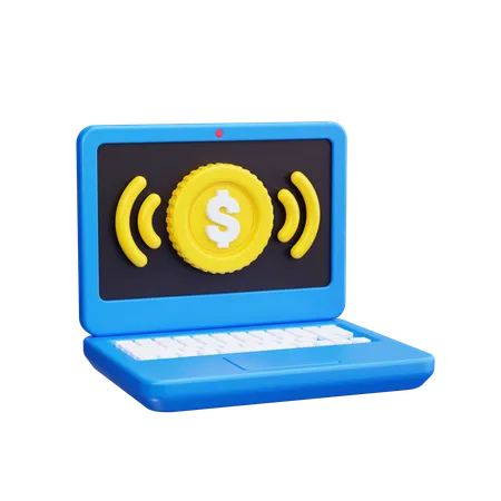 Online Money  3D Icon