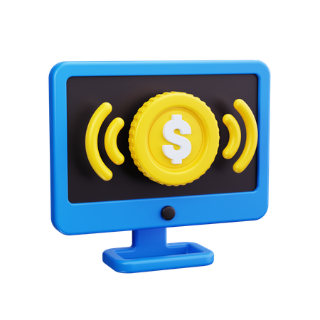 Online Money  3D Icon