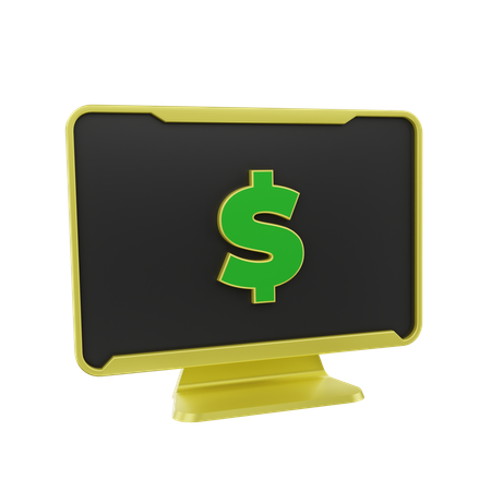 Online Money  3D Icon