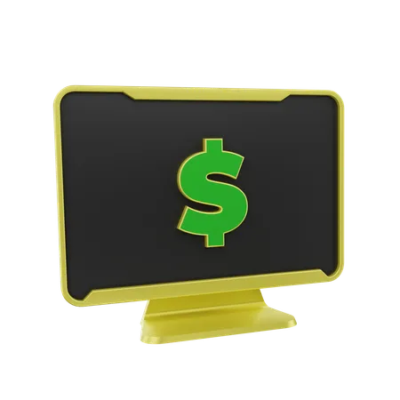 Online Money  3D Icon