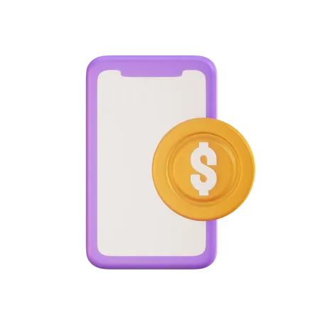 Online Money  3D Illustration