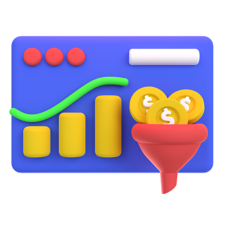 Online Money Filter  3D Icon