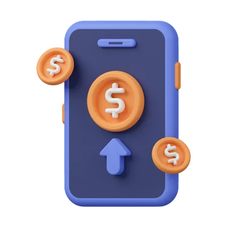 Online Money Profit 3D Icon