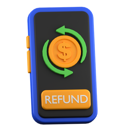 Online Money Refund  3D Icon