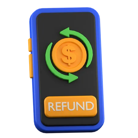 Online Money Refund  3D Icon